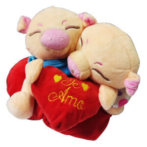 Peluche Cerditos o Hipopótamos con Corazón