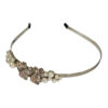 Diadema retro con diseño de flores de perlas de palacio