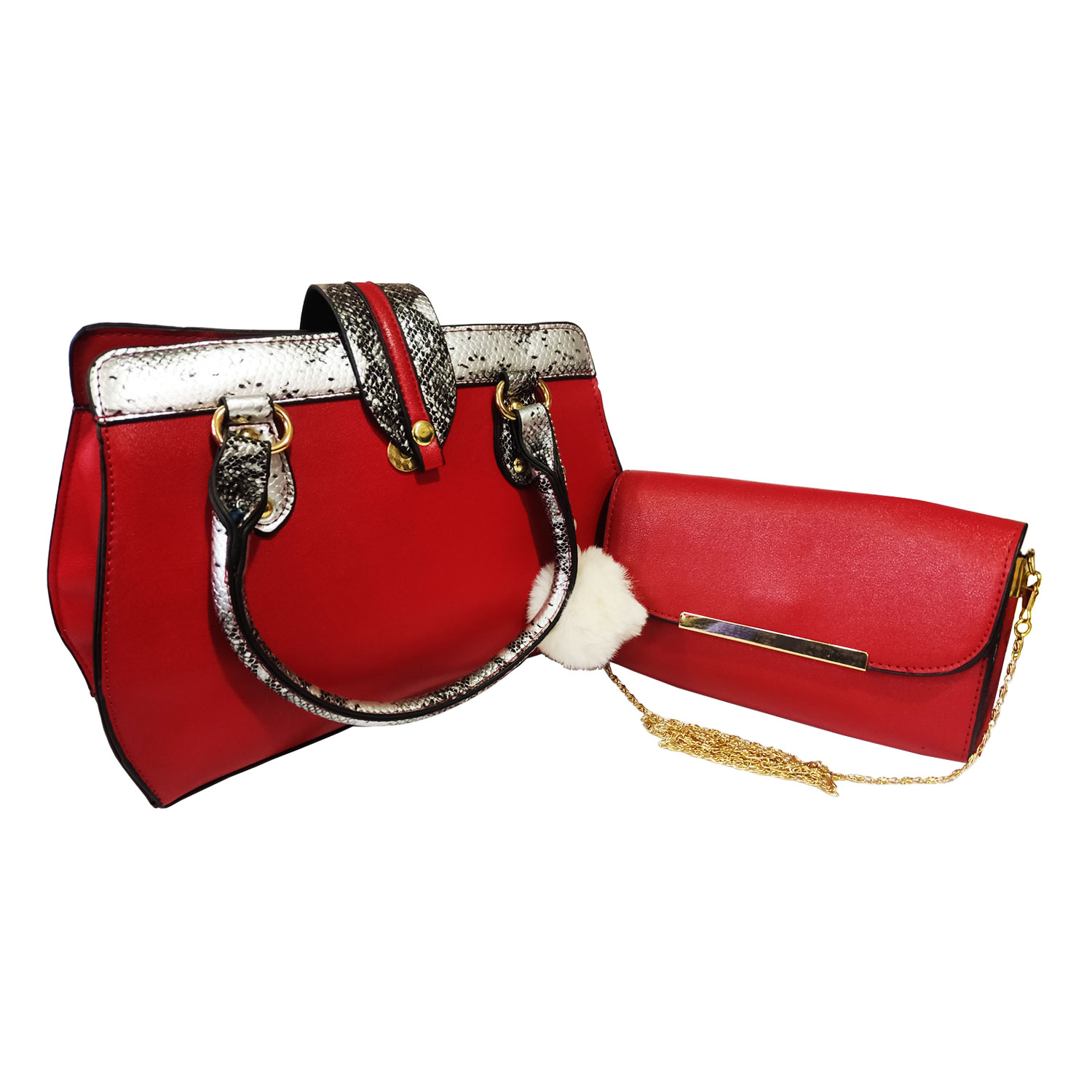 Set de Cartera de 2 Piezas Rojo