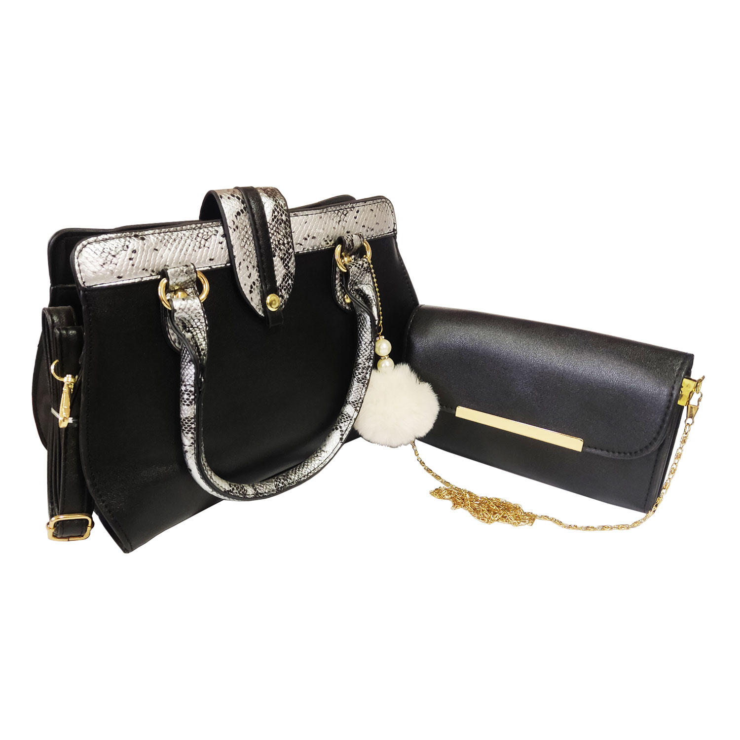 Set de Cartera de 2 Piezas Negro