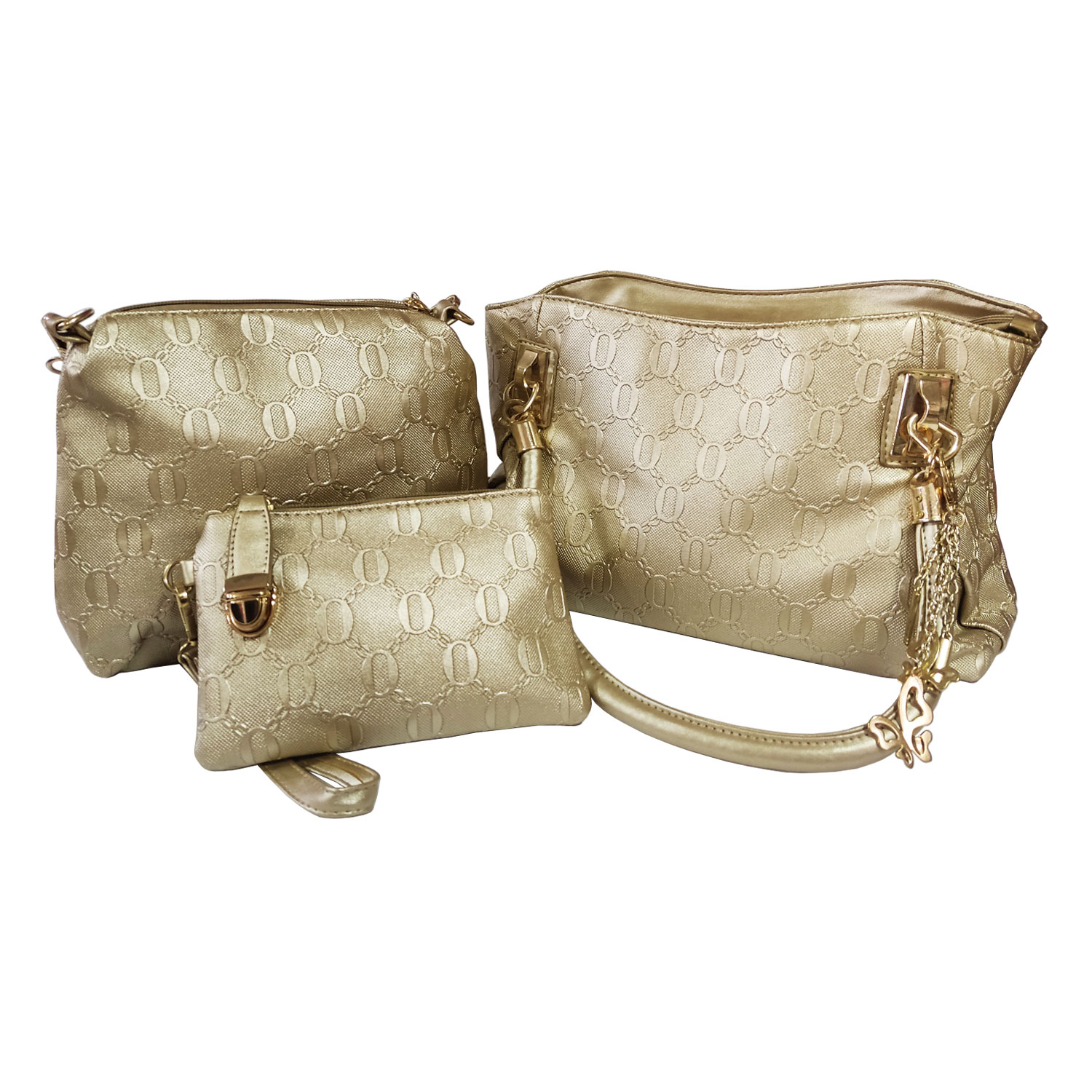 Set de Cartera de 3 Piezas Dorado