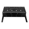 Parrilla de barbacoa negra plegable