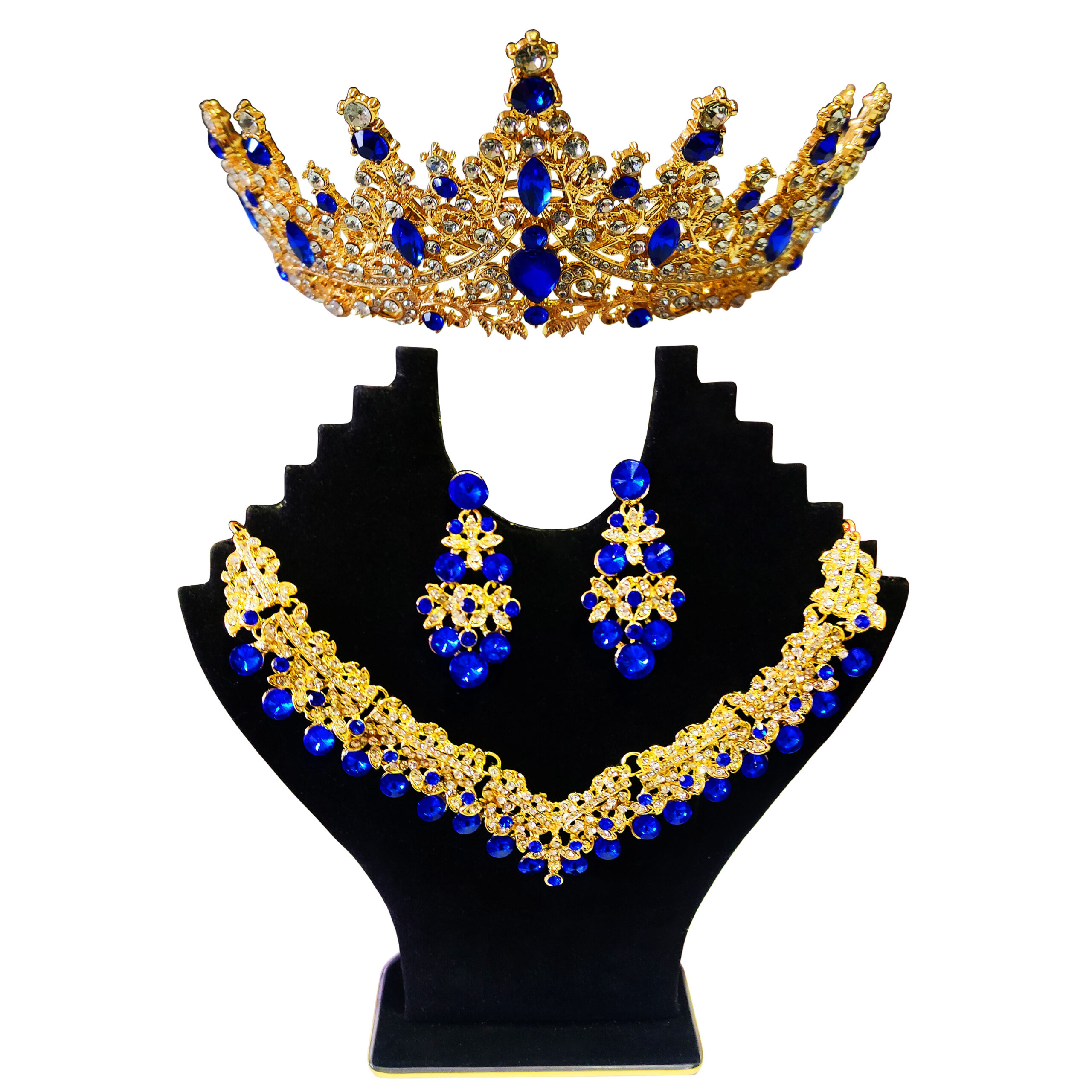 Juego de pendientes, Collar y Corona