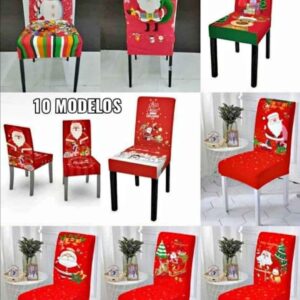 Fundas De Sillas Elásticas Navideña